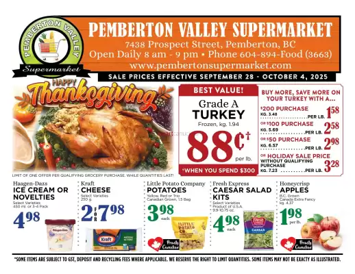 Pemberton Valley Supermarket flyer (valid until 2-10)