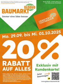 Globus Baumarkt Prospekt Seite 1