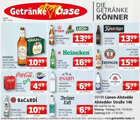 Getränke Oase Prospekt (gültig bis 4-10)