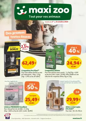 Catalogue Maxi Zoo (valable jusqu'au 8-10)