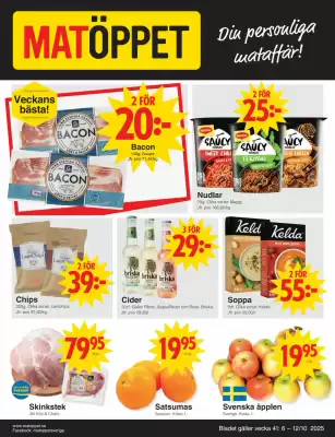 Matöppet reklamblad (giltig till och med 12-10)