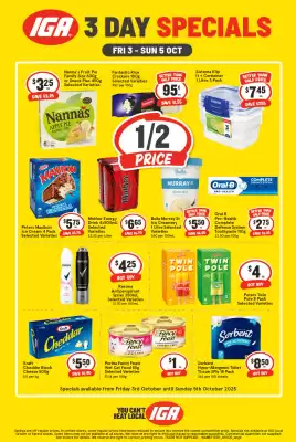 IGA catalogue (valid until 5-10)