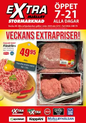 Extra Mjällby Stormarknad reklamblad (giltig till och med 5-10)