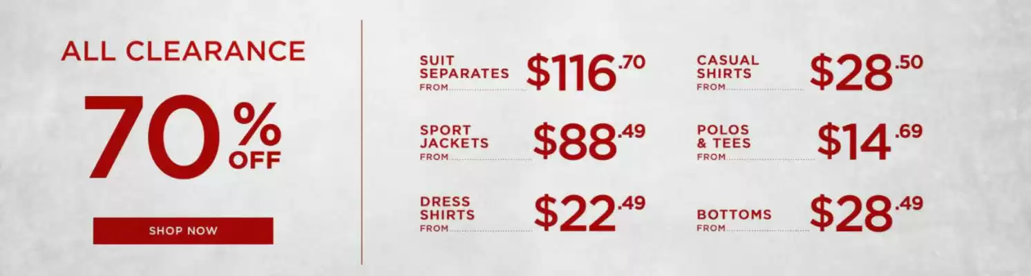 Tip Top Tailors flyer (valid until 5-10)