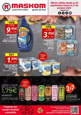 Folleto Maskom Supermercados (válido hasta el 31-10)