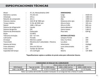 Catálogo Kymco Página 45