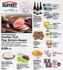 Sunset Foods weekly ad week 40 Page 1