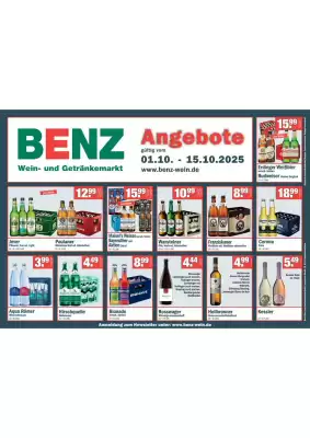 Benz Getränke Prospekt (gültig bis 15-10)