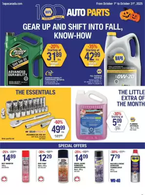 NAPA Auto Parts flyer (valid until 1-11)