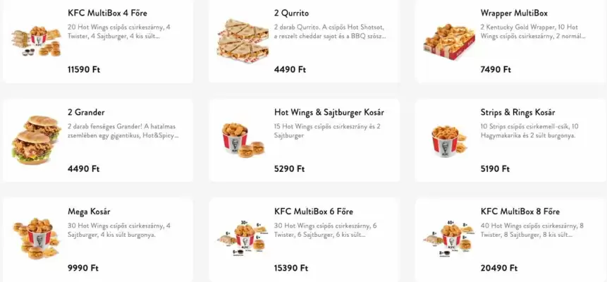 KFC akciós újság (érvényes eddig: 16-10)