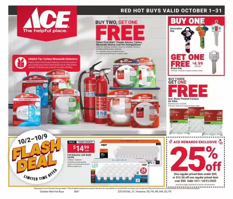 Ace Hardware flyer (valid until 31-10)