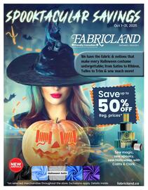 Fabricland flyer week 40 Page 1
