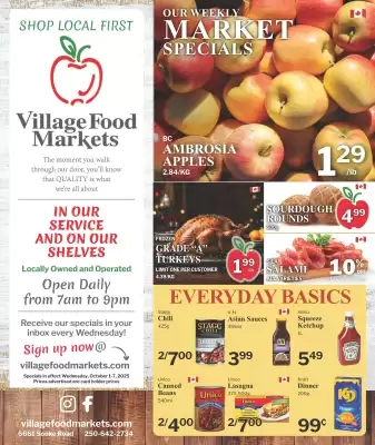 Village Food Markets flyer (valid until 31-10)