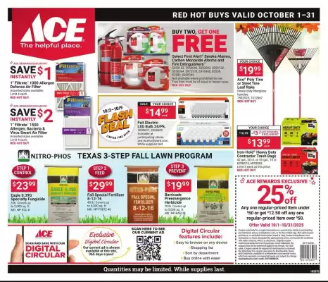 Ace Hardware flyer (valid until 31-10)