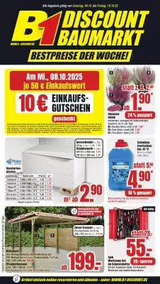 B1 Discount Baumarkt Prospekt (gültig bis 11-10)