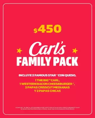 Catálogo Carl's Jr (válido hasta 30-12)