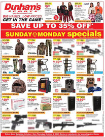 Dunham's Sports weekly ad week 40 Page 1