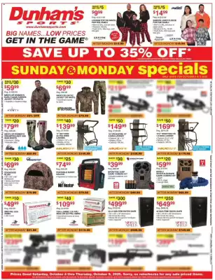 Dunham's Sports weekly ad