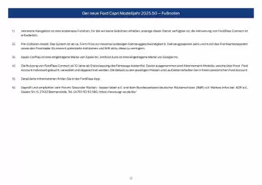 Ford Flugblatt | Capri Seite 12