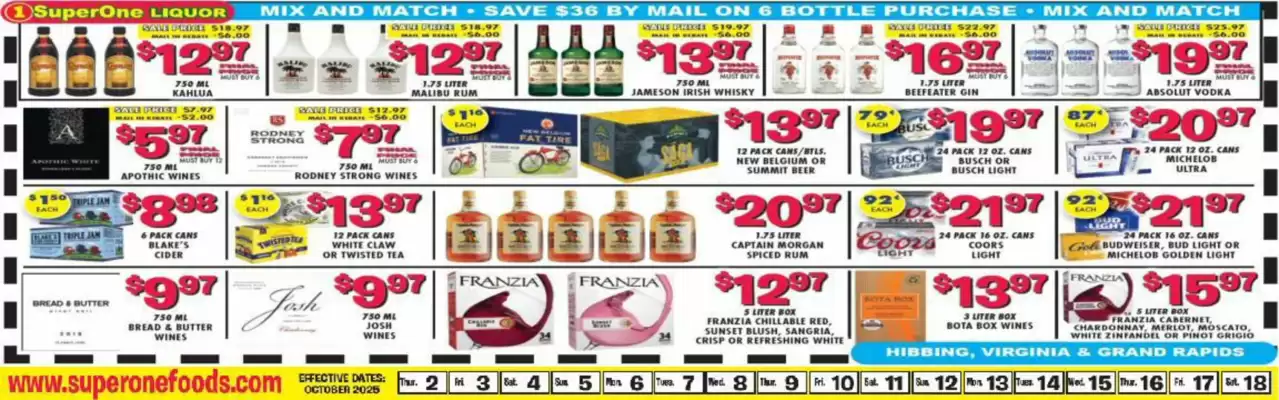 Super One Foods weekly ad (valid until 18-10)