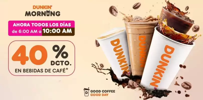 Catálogo Dunkin Donuts (válido hasta 31-10)