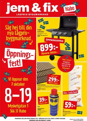 Jem&Fix reklamblad (giltig till och med 12-10)