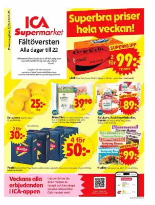 ICA Supermarket reklamblad (giltig till och med 12-10)
