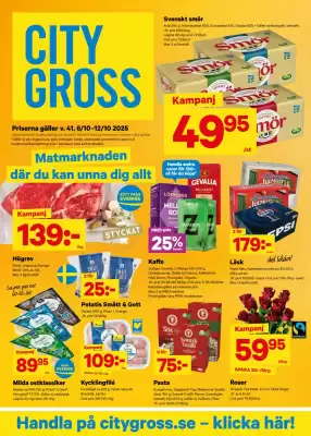 City Gross reklamblad (giltig till och med 12-10)