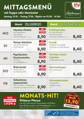 Interspar Restaurant Flugblatt (gültig bis 17-10)