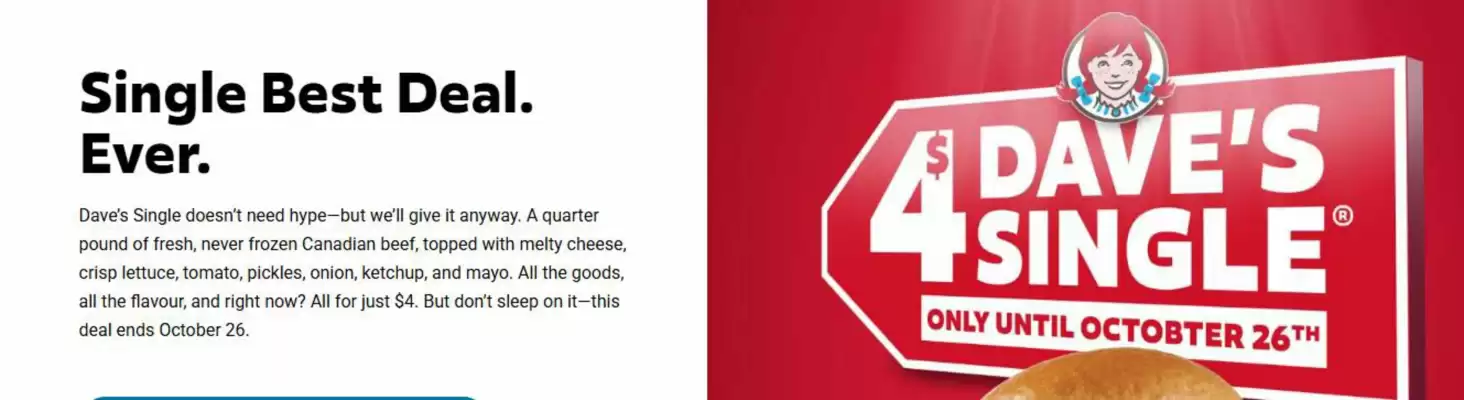 Wendy's flyer (valid until 26-10)