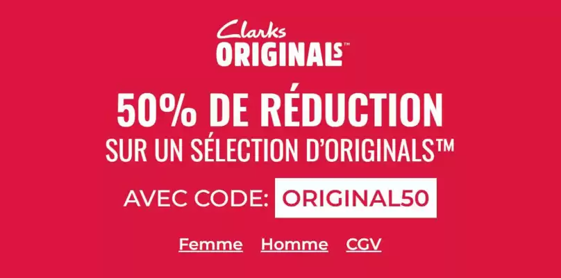 Catalogue Clarks (valable jusqu'au 31-10)