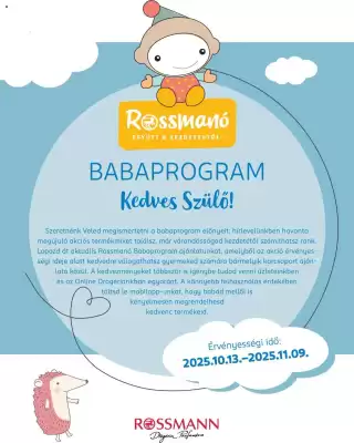 Rossmann akciós újság (érvényes eddig: 9-11)