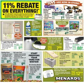 Menards weekly ad Page 1