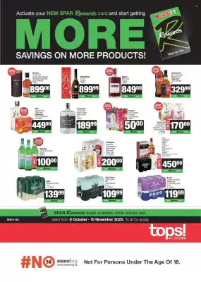 Spar Tops catalogue (valid until 10-11)
