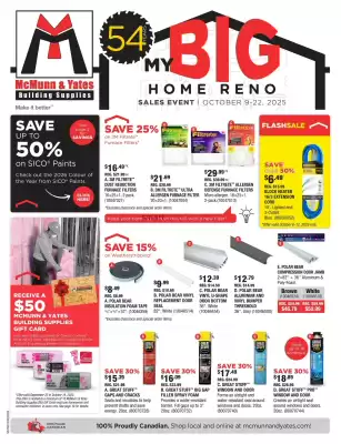 McMunn & Yates Building Supplies flyer (valid until 15-10)