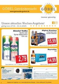 Getränke Göbel Prospekt woche 44 Seite 1