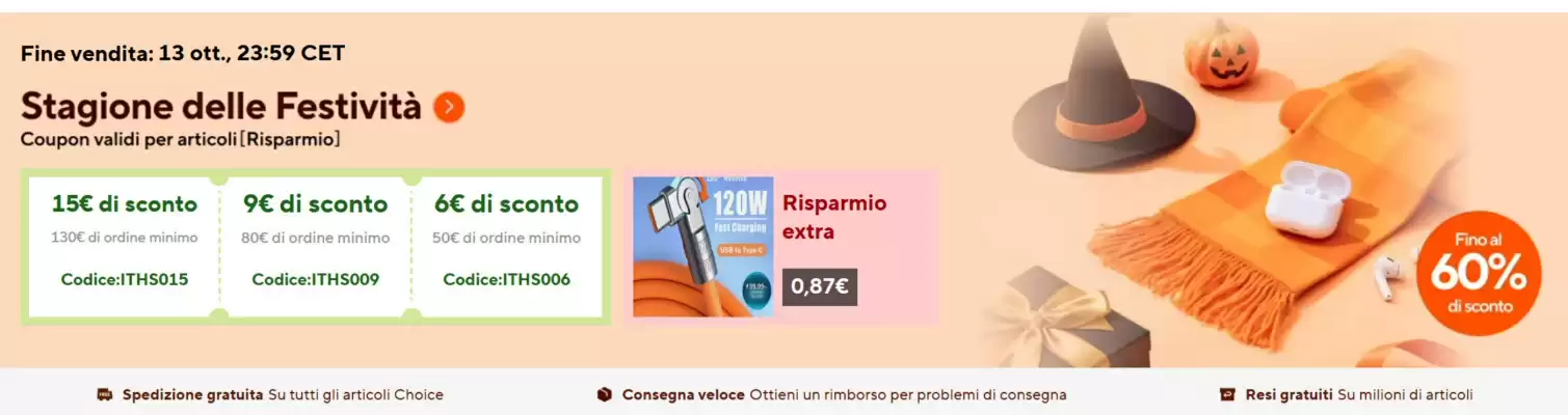 Volantino Aliexpress (valido fino al 13-10)