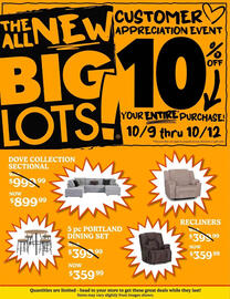 Big Lots weekly ad week 41 Page 1
