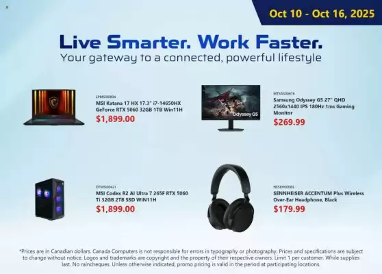 Canada Computers flyer (valid until 17-10)