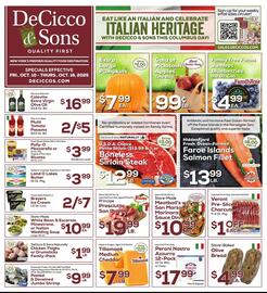 DeCicco & Sons weekly ad week 41 Page 1