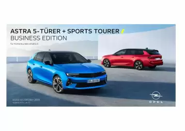 Opel Flugblatt | Astra 5-Turer + Sports Tourer Seite 1
