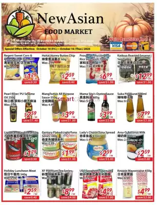 New Asian Food Market flyer (valid until 16-10)