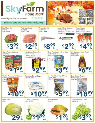 SkyFarm Food Mart flyer (valid until 16-10)