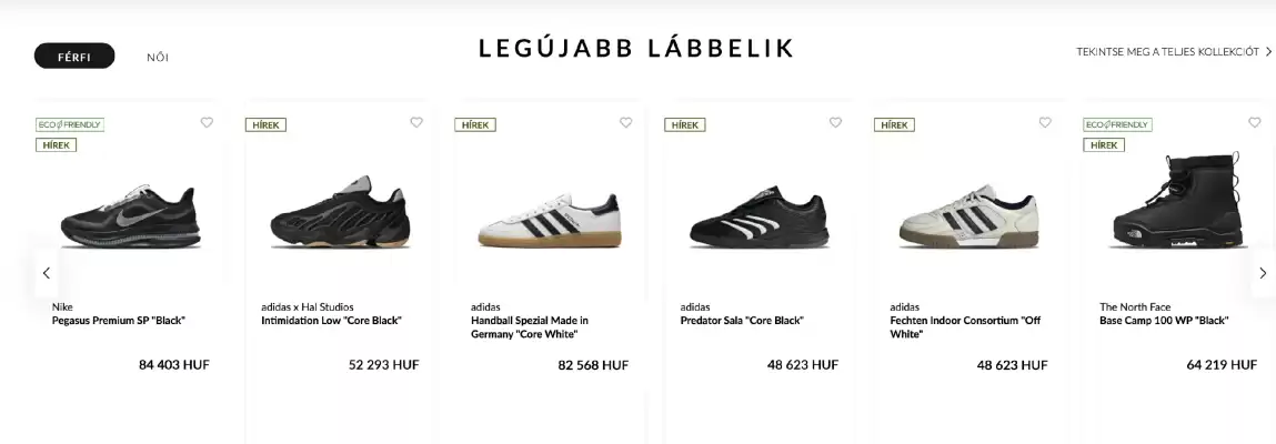 Warsaw sneaker store akciós újság (érvényes eddig: 23-10)