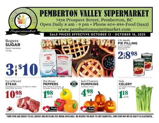Pemberton Valley Supermarket flyer (valid until 16-10)
