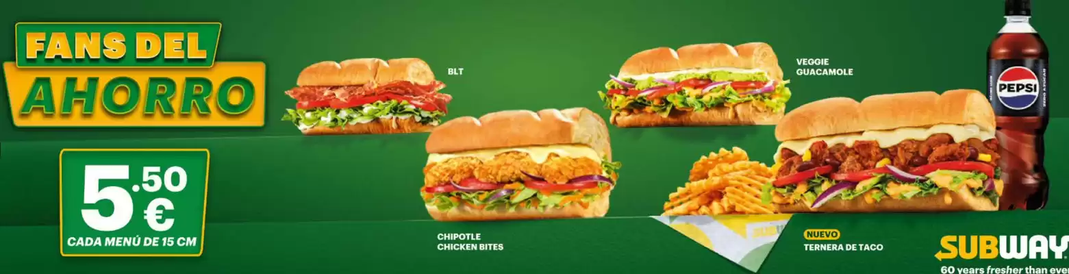 Folleto Subway (válido hasta el 25-10)