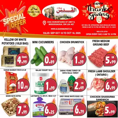 Al-Quds Supermarket flyer (valid until 16-10)