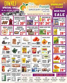 Mega Sanjha Punjab Grocery Store flyer week 41 Page 1