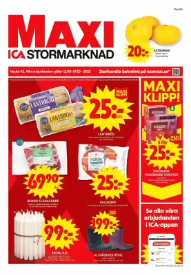 ICA Maxi reklamblad (giltig till och med 19-10)