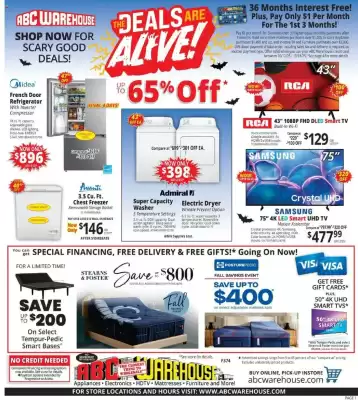 ABC Warehouse weekly ad (valid until 18-10)